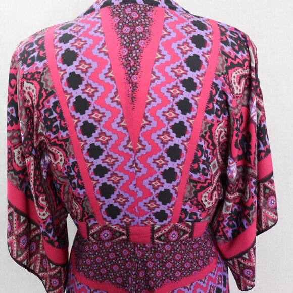 Express Pink and Purple Patterned Dress - Picture 7 of 16